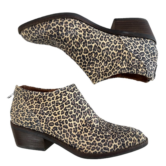 Lucky Brand Fai Cheetah Print Ankle Booties Size 5.5M - Picture 6 of 16